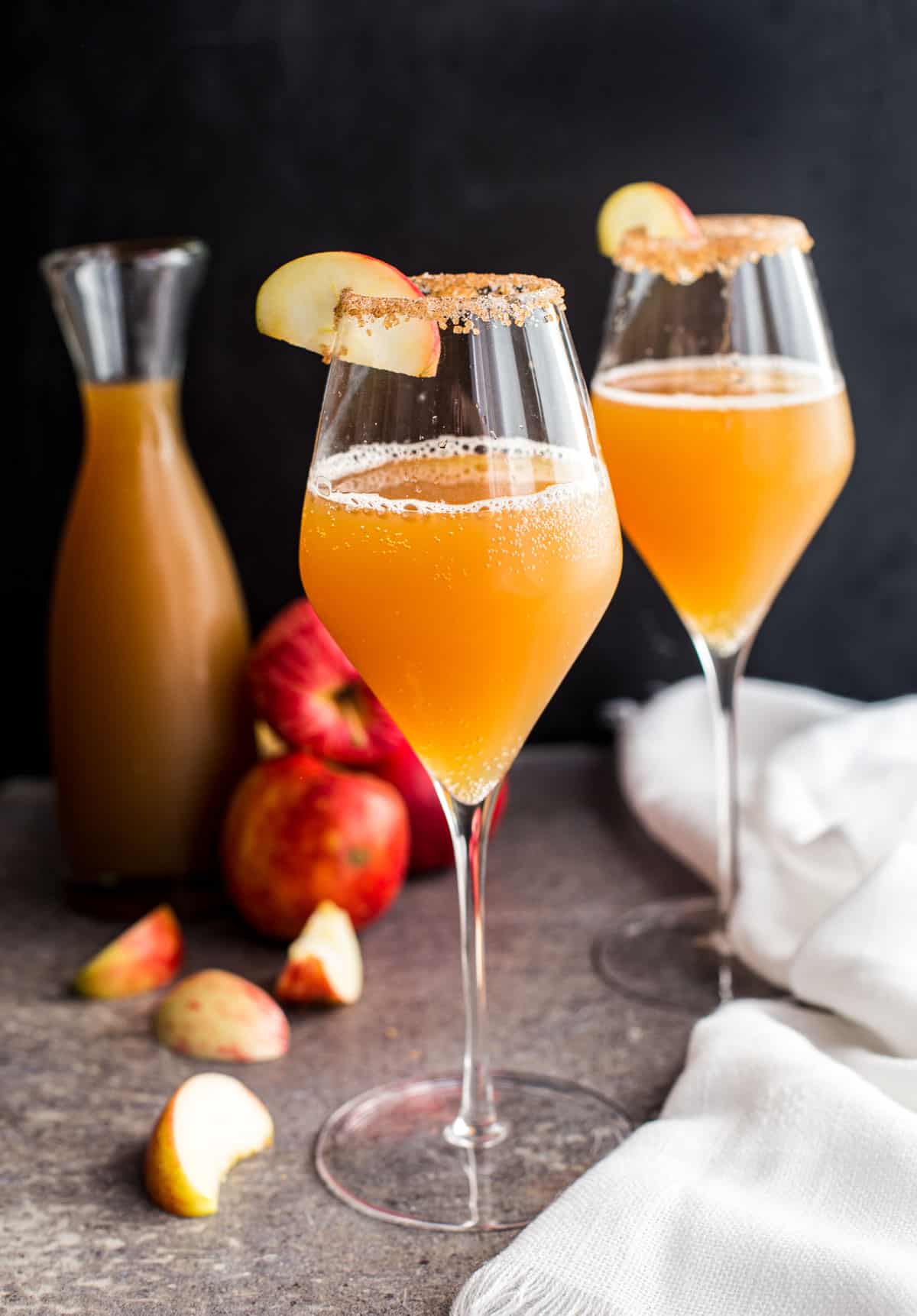 Two Apple Cider Mimosas