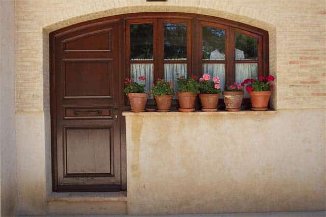 Beautiful door at winery in Spain