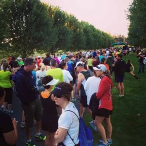 Lining up at the start line