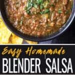 Homemade Blender Salsa Pin