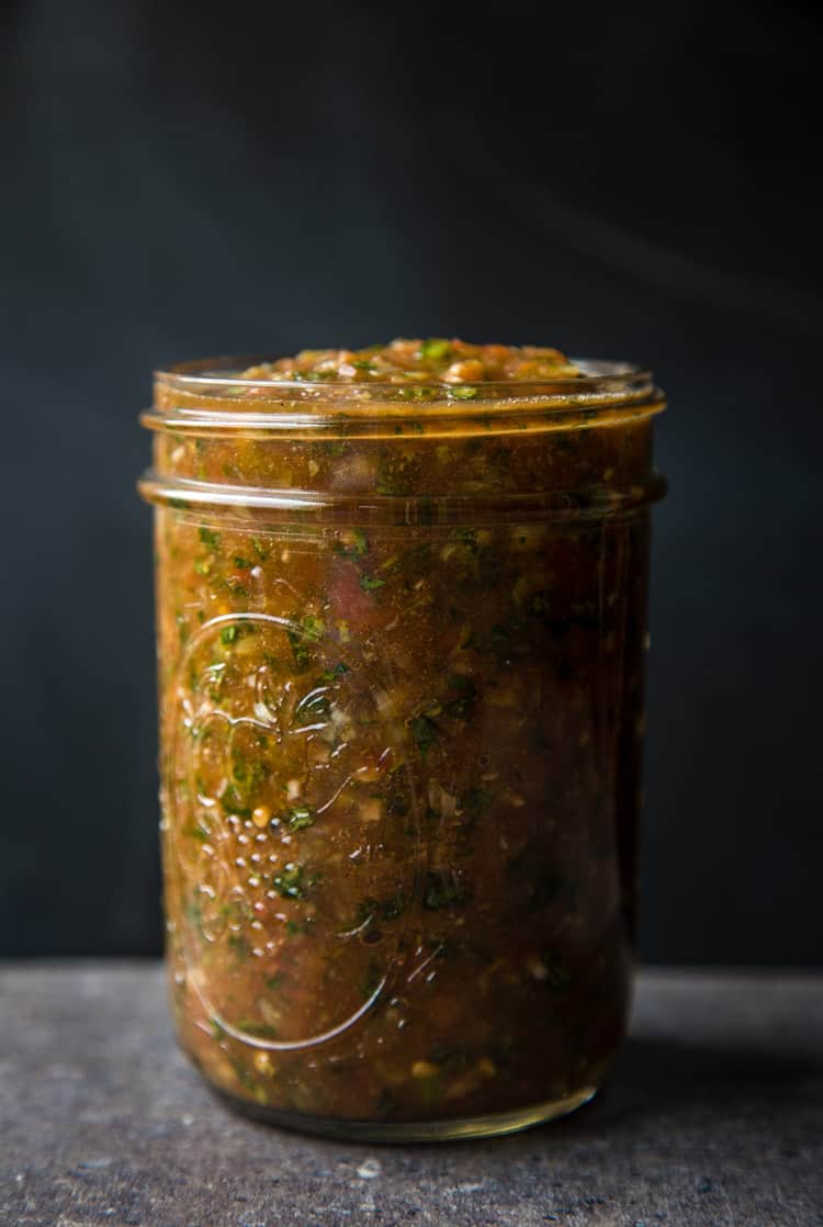 Jar of Homemade Salsa