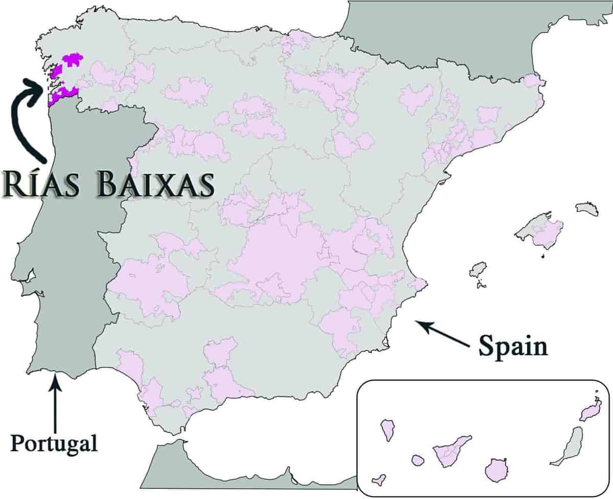 Rías Baixas Map