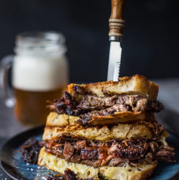Smoked Brisket Grilled Cheese Sandwich