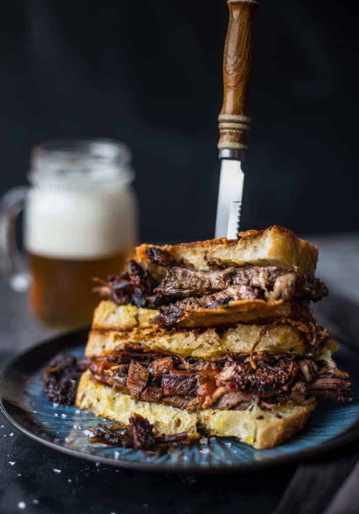 Smoked Brisket Grilled Cheese Sandwiches Uses for leftover brisket