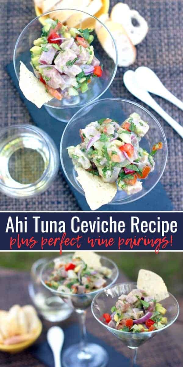 Ahi Tuna Ceviche and Wines to Pair Vindulge