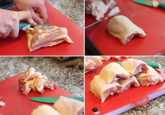 Trimming meat