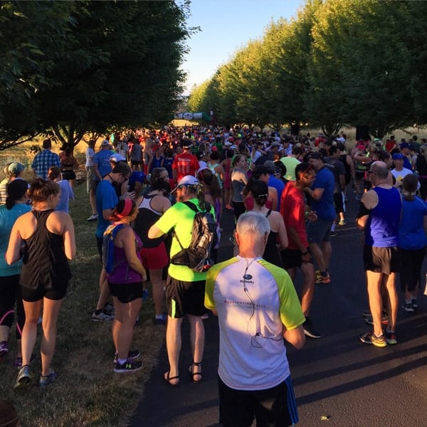 Starting line at the Oregon Wine Country Half Marathon 2015