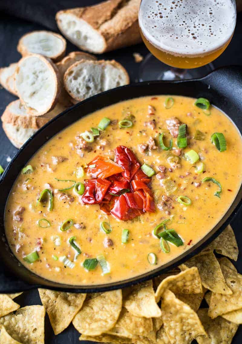 Smoked Sausage and Hatch Chili Beer Cheese Dip