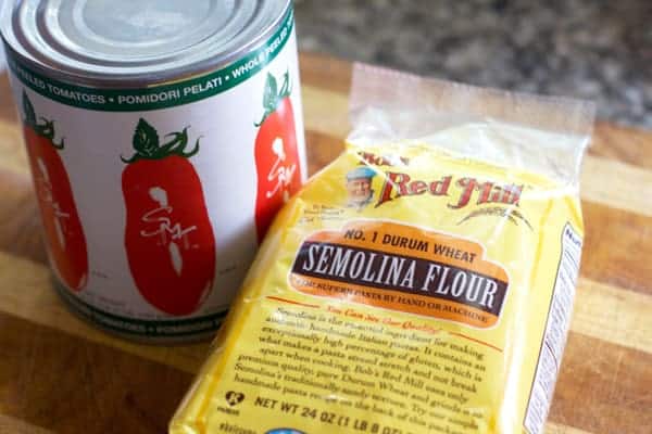 Bob's Red Mill semolina flour.