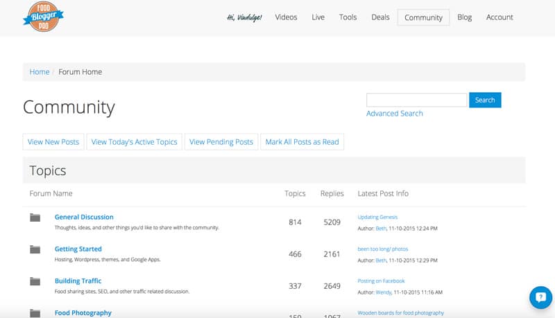 Food Blogger Pro Community Forum