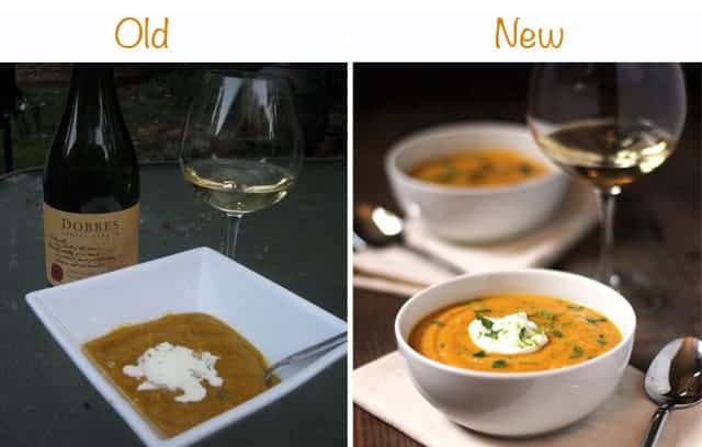 Butternut Squash Photo, old vs new. 