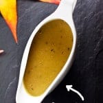 Smoked turkey gravy with bourbon. An incredibly flavorful Thanksgiving gravy made from smoked turkey drums and bourbon. You don't even need to own a smoker to make this!!!