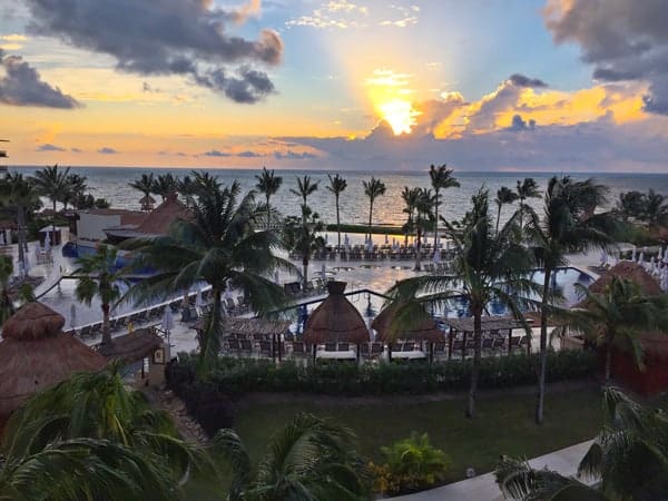 Sunrise from Dreams Riviera Resort Cancun