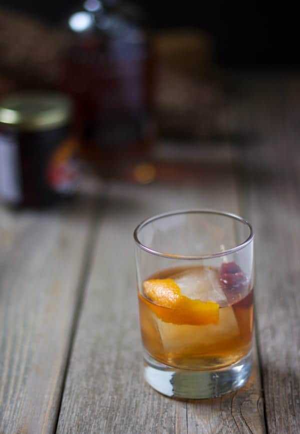 The Smoky Old Man. Our take on the classic Old Fashioned. A classic with added smoked cherries and smoked ice. 