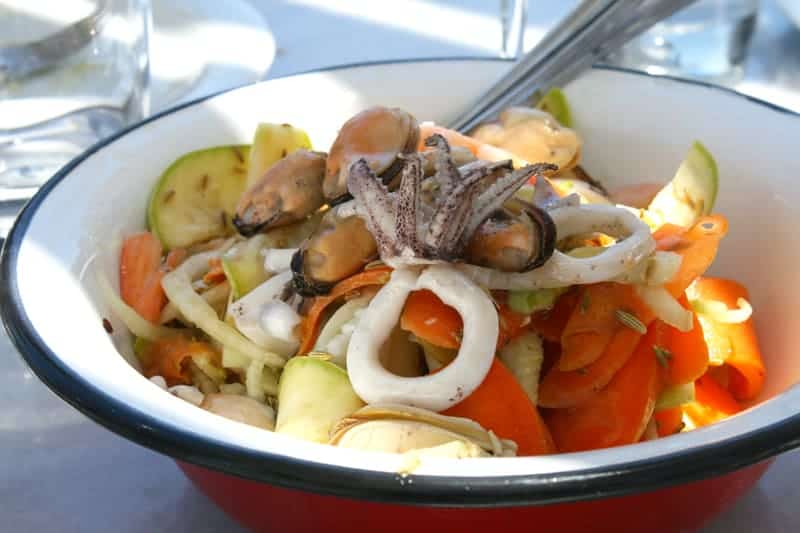 Seafood in Santorini