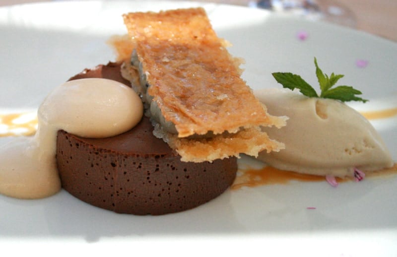 Smoked Eggplant Ice Cream in Santorini
