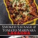 Smoked Sausage Lasagna Pinterest Image