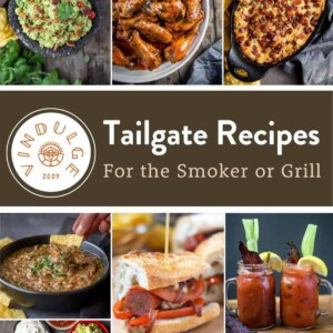 Photo collage of Vindulge Tailgating Recipes.