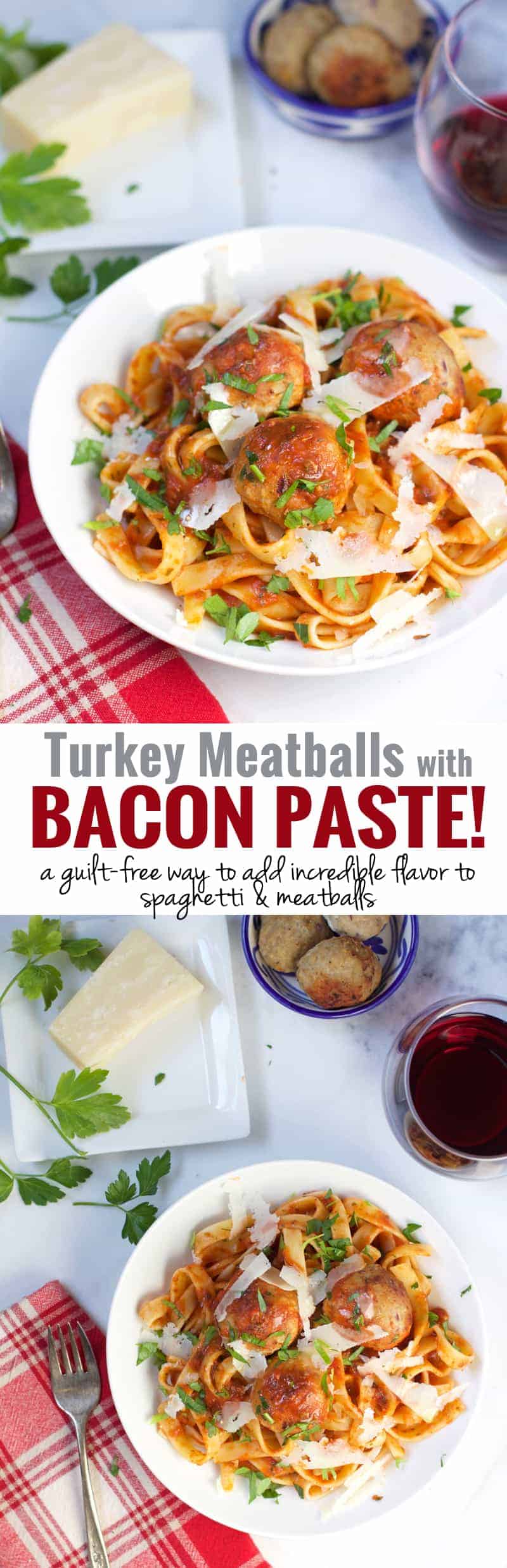Turkey Meatballs with Bacon Paste