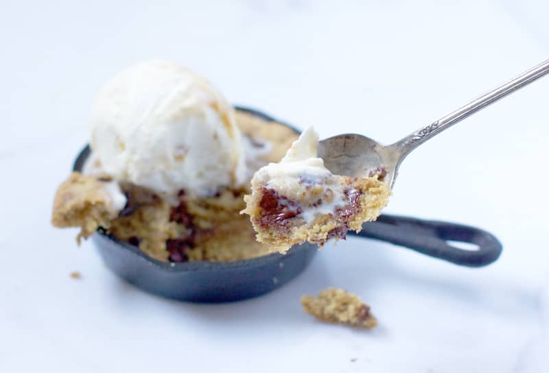 Bite of Cast Iron Skillet Mini Cookie