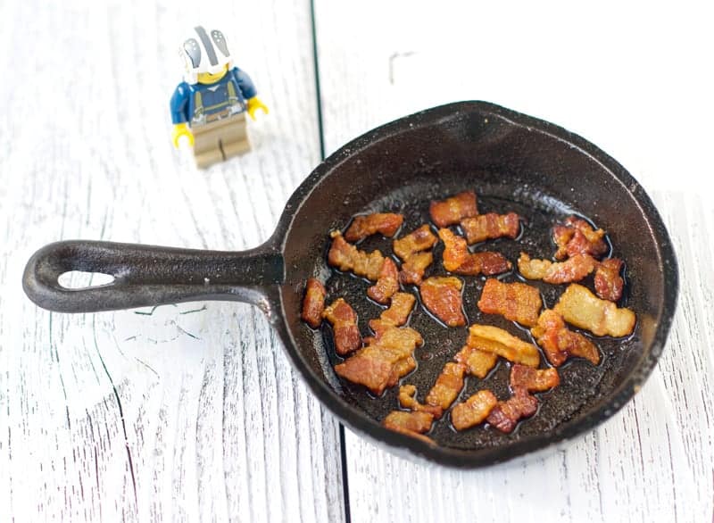 Frying Bacon in a Mini Lodge Cast Iron Skillet
