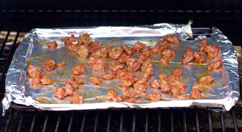 How to smoked pork sausage on a smoker.