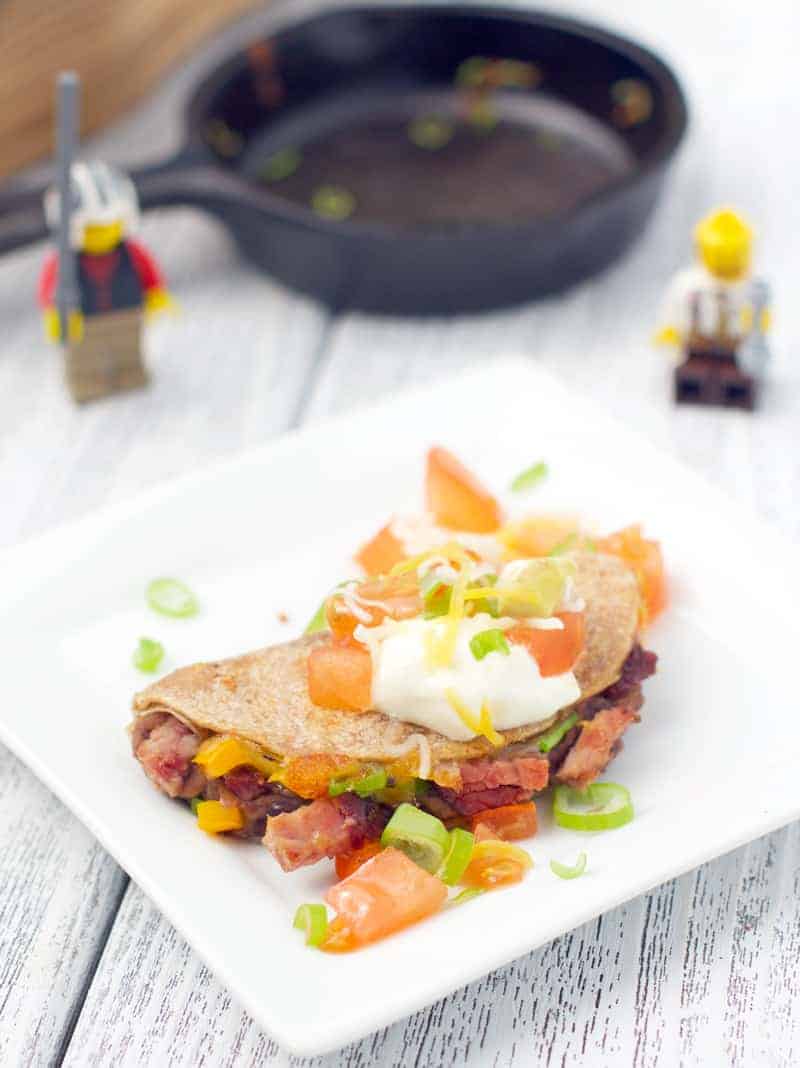 Quesadilla on a Mini Cast Iron Skillet