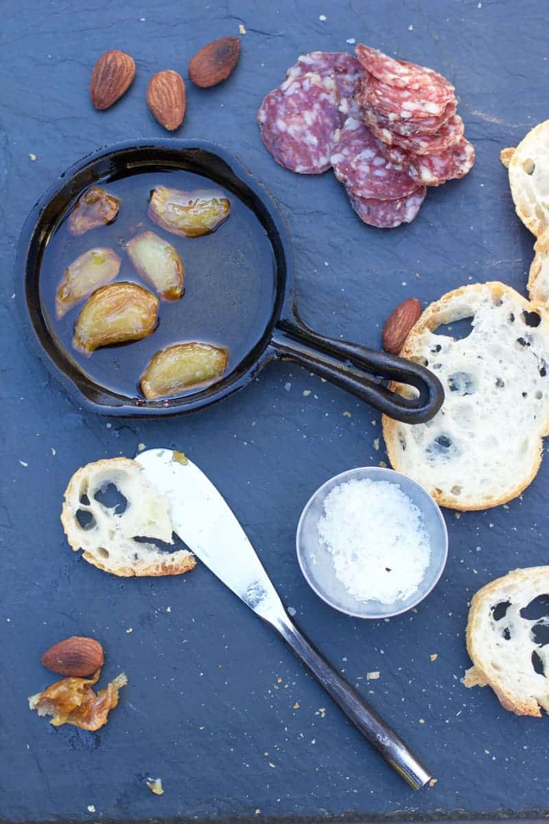 Roasted Garlic in Mini Cast Iron Pan