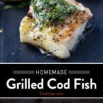 Grilled Cod with Chimichurri Sauce