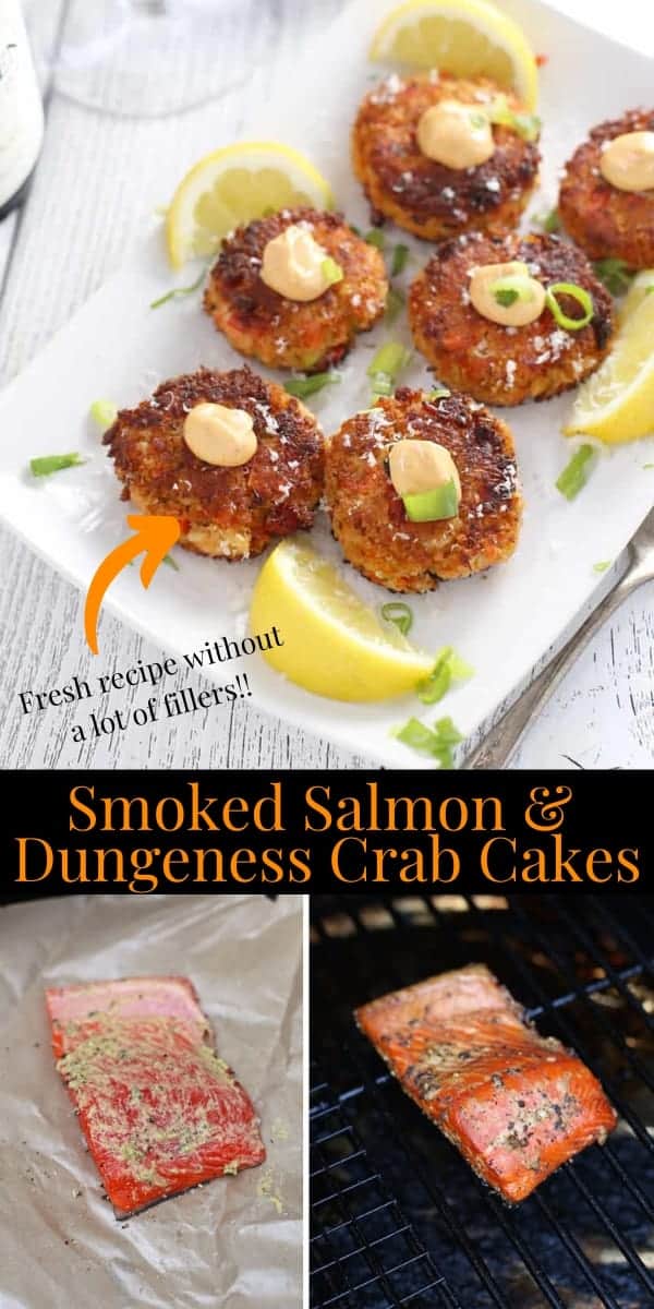 Smoked Salmon Cakes Recipe with Dungeness Crab