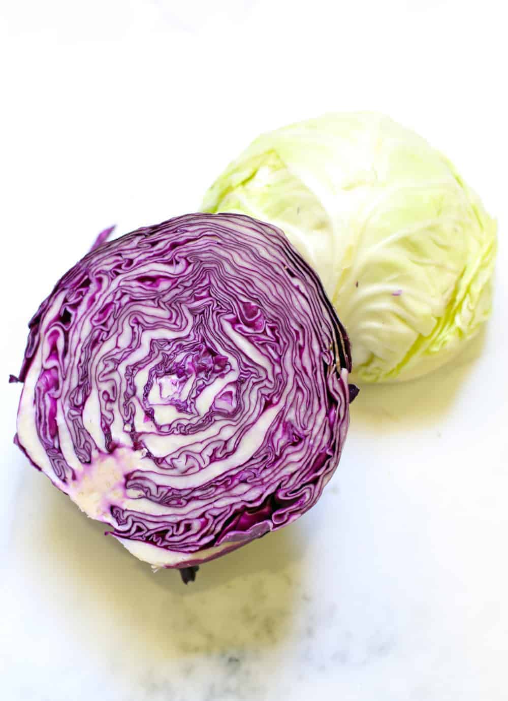 purple and green cabbage 