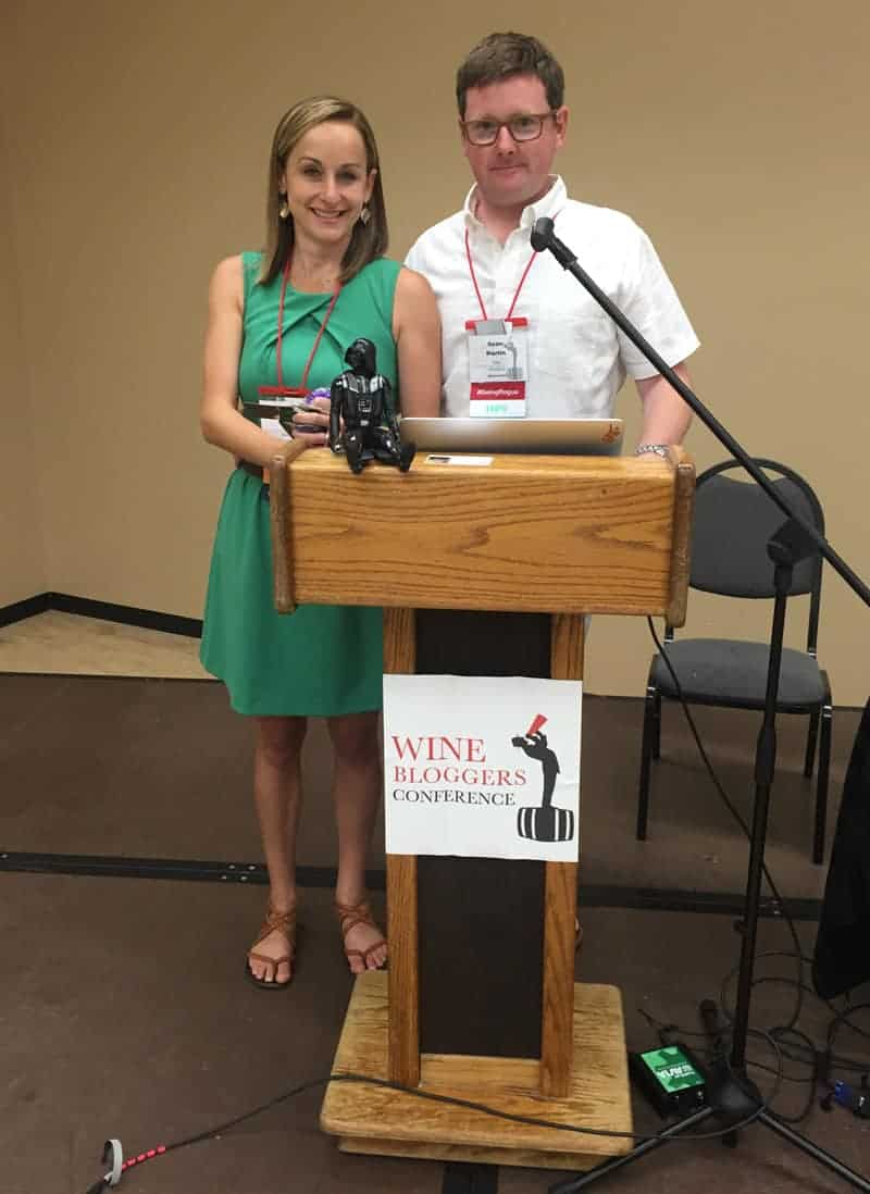 Mary Cressler and Sean Martin, speaking at the Wine Bloggers Conference