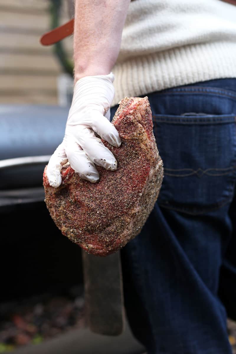 Prepping a Prime Rib for the Smoker