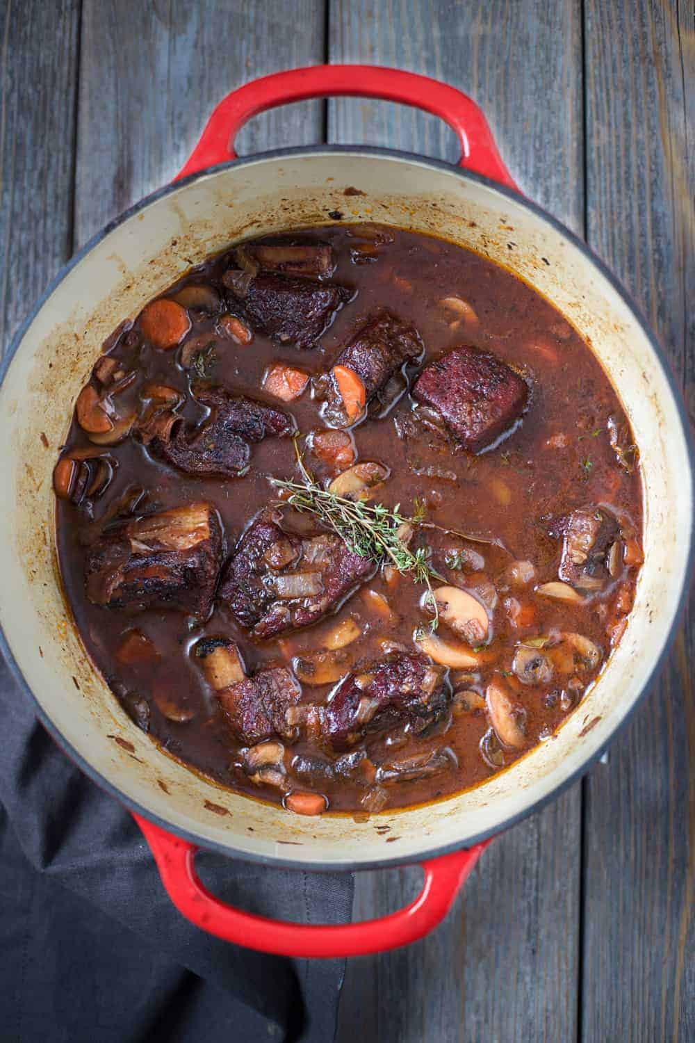 Smoked Beef Short Rib Stew. 