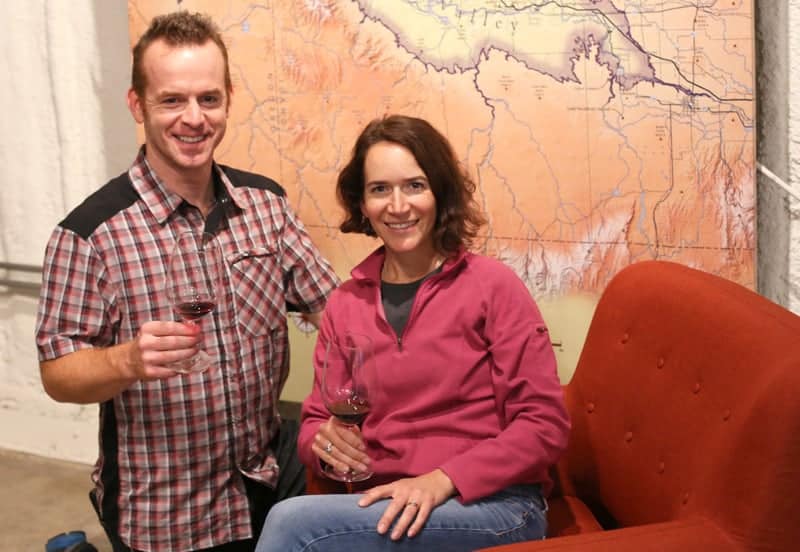 Melanie Krause and Joe Schnerr of Cindery Winery, Idaho