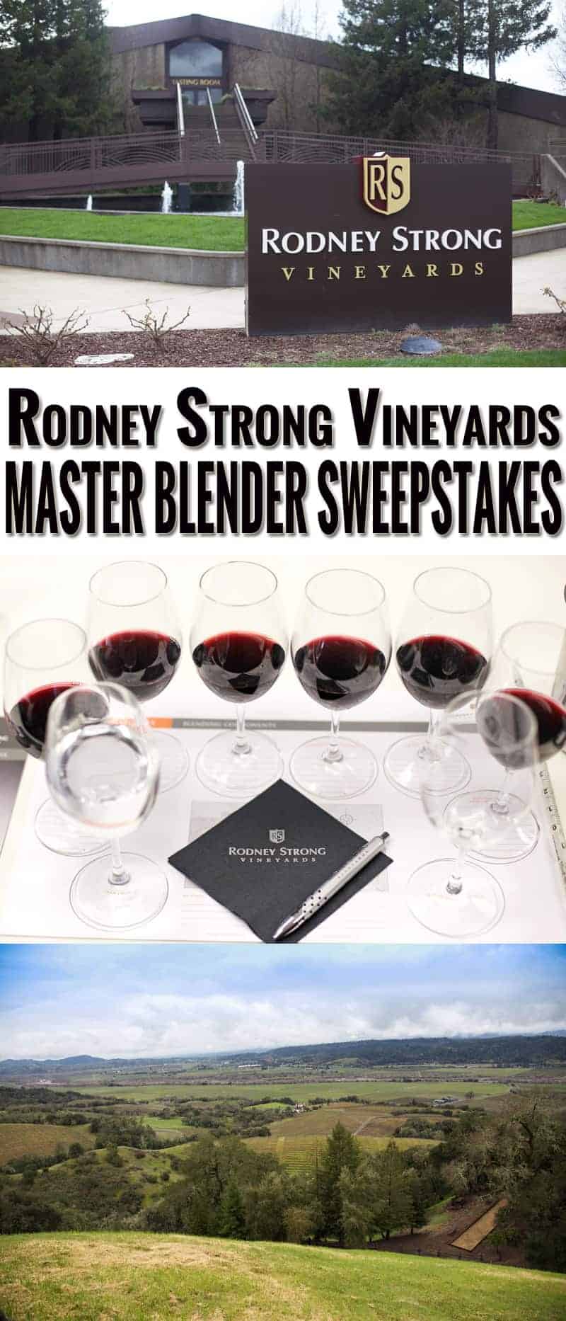 Rodney Strong Vineyards Master Blender Sweepstakes. Enter to win a wine country weekend for two!!!