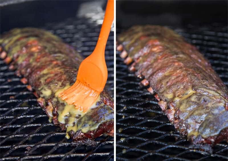 Glazing Ribs with Honey Mustard Glaze