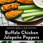 Buffalo Chicken Jalapeño Poppers pin