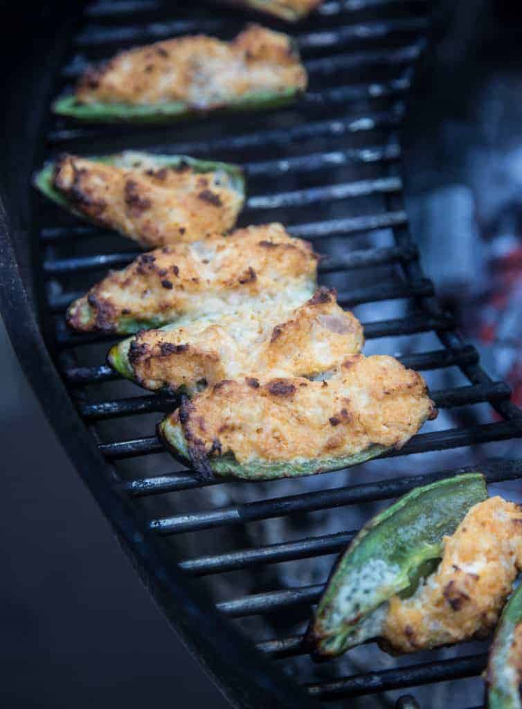 Grilled Buffalo Chicken Jalapeño Poppers