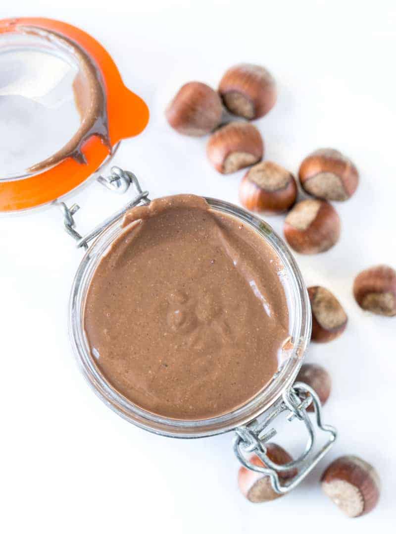 A jar of homemade Smoked Hazelnut Nutella