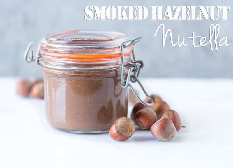 A jar of homemade Nutella made with smoked hazelnuts