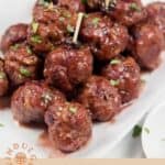 Smoked cranberry meatballs pin