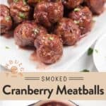 Smoked cranberry meatballs pin