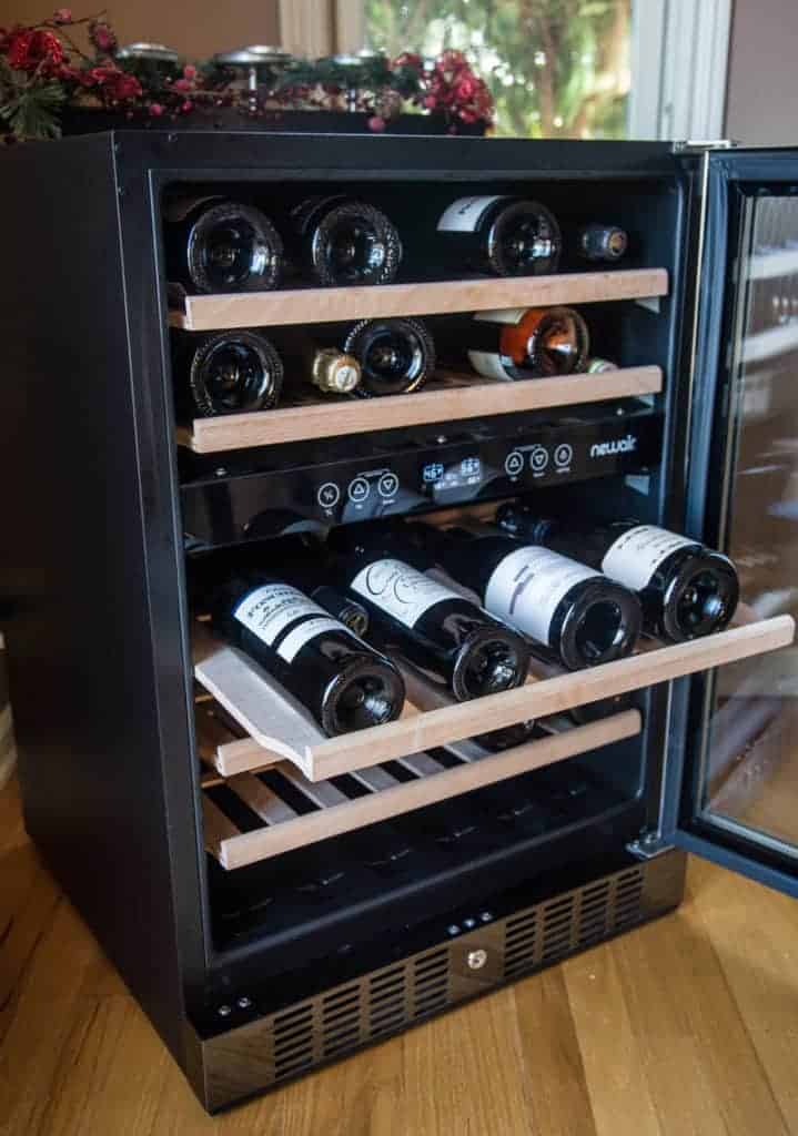NewAir Black Stainless Steel Wine Cooler, 46 Bottle Dual Zone, Wine Fridge Review