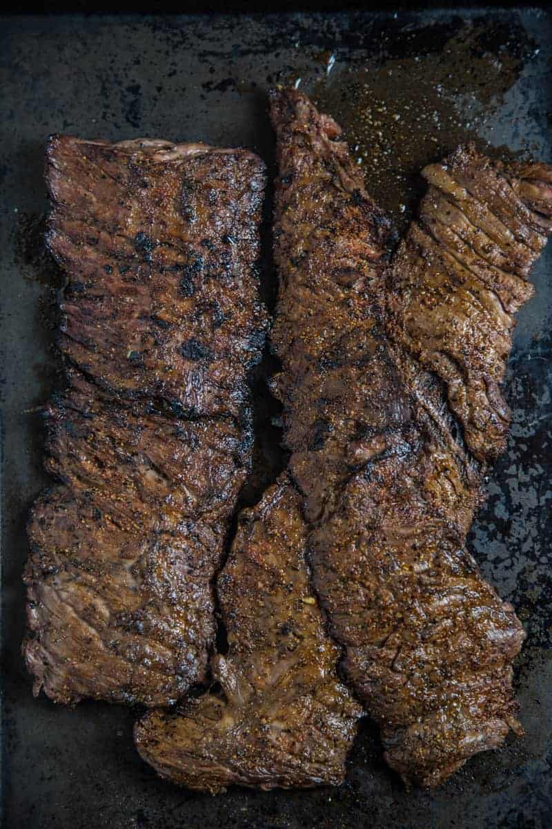 Grilled Skirt Steak with a Red Wine Marinade