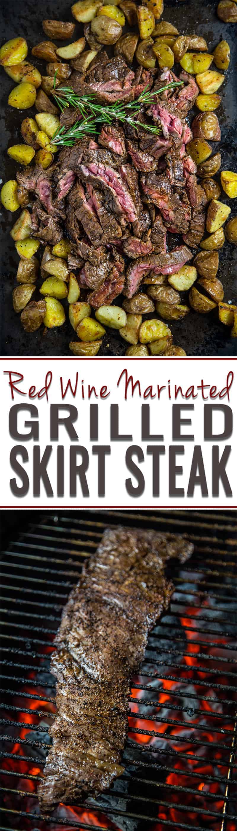 Red Wine Marinated Grilled Skirt Steak