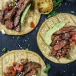 Grilled Carne Asada Skirt Steak Tacos