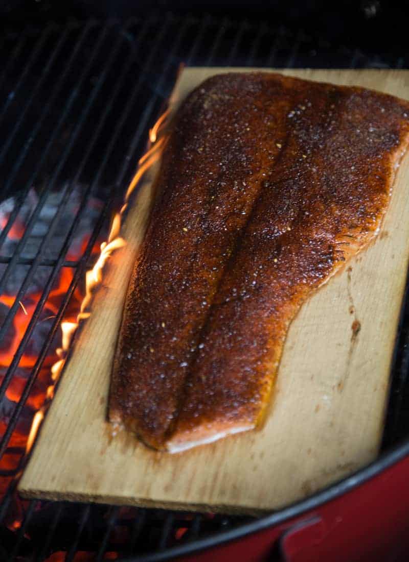 How to cook cedar plank salmon over indirect heat