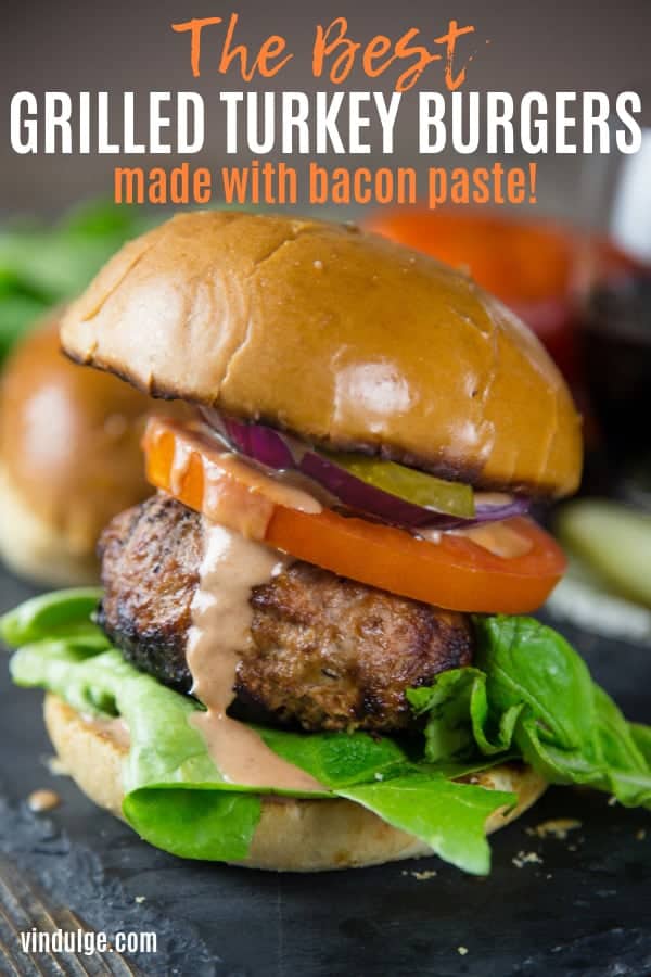 Turkey Burgers with Bacon Paste -- How to Jazz up boring Turkey Burgers
