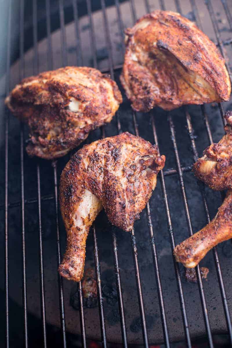 Grilling Chicken on a Big Green Egg.